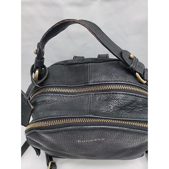 Burkely Black Leather Backpack Handbag 9x9x4 main image 5